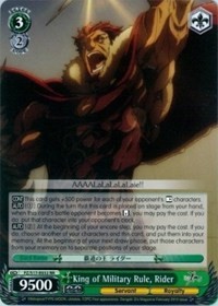 King of Military Rule, Rider (V.1 - Double Rare) - Fate/Zero