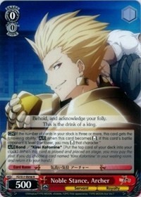 Noble Stance, Archer (V.1 - Rare) - Fate/Zero