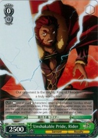 Unshakable Pride, Rider (V.1 - Rare) - Fate/Zero