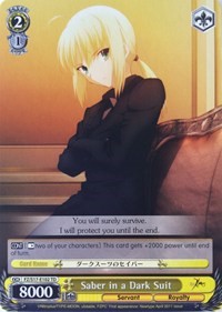 Saber in a Dark Suit - Fate/Zero