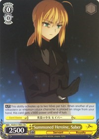 Summoned Heroine, Saber - Fate/Zero