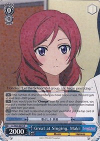 Great at Singing, Maki (V.1 - Rare) - Love Live!
