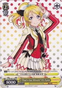 "That's Our Miracle" Eli Ayase (V.1 - Rare) - Love Live! DX