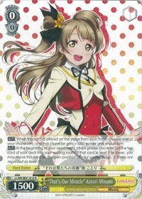 "That's Our Miracle" Kotori Minami (V.1 - Rare) - Love Live! DX