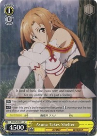 Asuna Takes Shelter - Sword Art Online