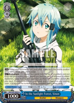 In the Sunlight Forest, Sinon - Sword Art Online: Re:Edit