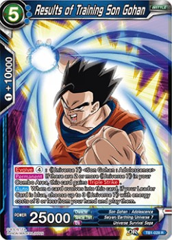 Results of Training Son Gohan - The Tournament of Power