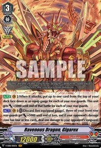 Ravenous Dragon, Gigarex [V Format] (V.1 - Vanguard Rare) - The Destructive Roar