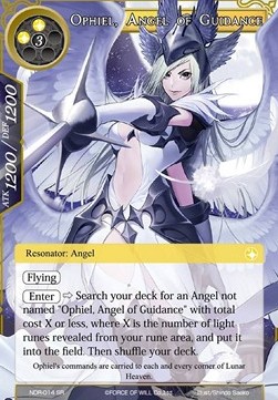 Ophiel, Angel of Guidance (V.1 - Super Rare) - New Dawn Rises