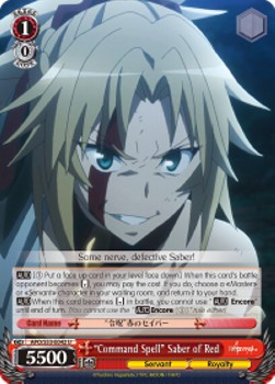 "Command Spell" Saber of Red - Fate/Apocrypha