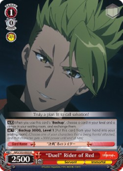"Duel" Rider of Red (V.1 - Rare) - Fate/Apocrypha