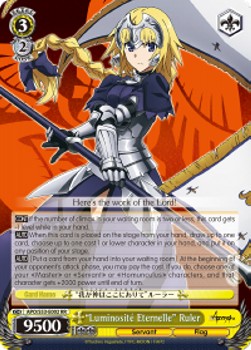 "Luminosite Eternelle" Ruler (V.1 - Double Rare) - Fate/Apocrypha