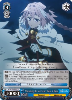 "Unleashing the True Name" Rider (V.1 - Double Rare) - Fate/Apocrypha