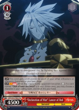 "Declaration of War" Lancer of Red (V.1 - Trial Deck) - Fate/Apocrypha