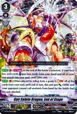 Gun Salute Dragon, End of Stage [V Format] (V.1 - Vanguard Rare) - Vilest! Deletor