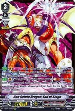 Gun Salute Dragon, End of Stage [V Format] (V.2 - Special Vanguard Rare) - Vilest! Deletor
