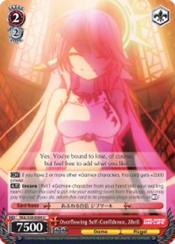 Overflowing Self-Confidence, Jibril - No Game No Life
