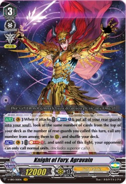 Knight of Fury, Agravain [V Format] (V.1 - Vanguard Rare) - The Mysterious Fortune