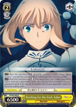 Reaching for the Grail, Saber (V.1 - Rare) - Fate/stay night: Heaven’s Feel