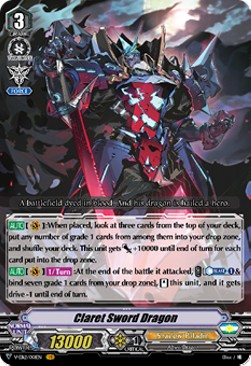 Claret Sword Dragon [V Format] (V.1 - Vanguard Rare) - Team Dragon’s Vanity!