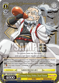 Generous Heavy Drinker, Dwarf Shaman - Goblin Slayer