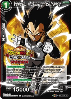 Vegeta, Making an Entrance - Winner Promos