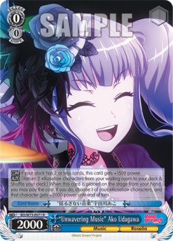 "Unwavering Music" Ako Udagawa (V.1 - Rare) - BanG Dream! Vol.2