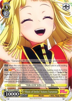 "Music of Smiles" Kokoro Tsurumaki (V.1 - Double Rare) - BanG Dream! Vol.2