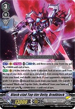 Black-clad Top-tier Deity, Bradblack [V Format] (V.1 - Triple Rare) - Silverdust Blaze
