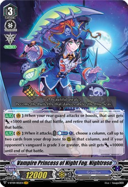 Vampire Princess of Night Fog, Nightrose [V Format] (V.1 - Vanguard Rare) - Butterfly d’Moonlight
