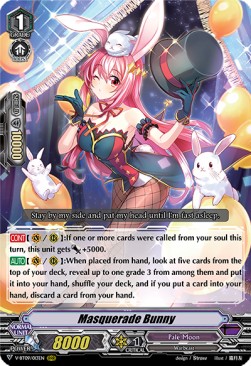 Masquerade Bunny [V Format] (V.1 - Triple Rare) - Butterfly d’Moonlight