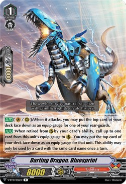 Darting Dragon, Bluesprint [V Format] (V.1 - Rare) - Phantom Dragon Aeon