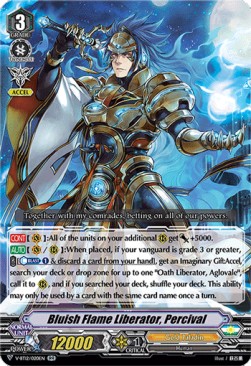 Bluish Flame Liberator, Percival [V Format] (V.1 - Double Rare) - Divine Lightning Radiance