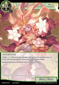 Trish, Spirit of Autumn Wind - The Magic Stone War - Zero