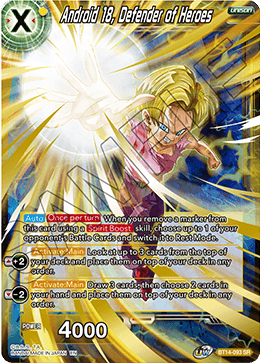 Android 18, Defender of Heroes (V.1 - Super Rare) - Cross Spirits