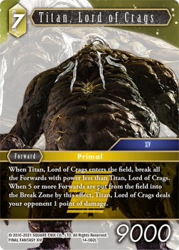 Titan, Lord of Crags (14-062) - Opus XIV: Crystal Abyss