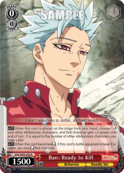 Ban: Ready to Kill (V.1 - Rare) - The Seven Deadly Sins
