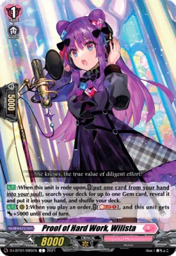 Proof of Hard Work, Wilista [D Format] (V.1 - Common) - Lyrical Melody