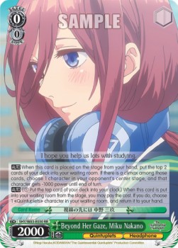 Beyond Her Gaze, Miku Nakano (V.1 - Double Rare) - The Quintessential Quintuplets