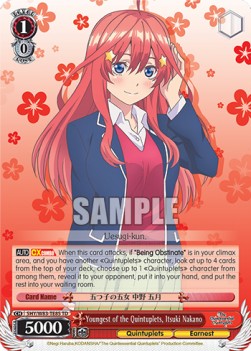 Youngest of the Quintuplets, Itsuki Nakano (V.1 - Trial Deck) - The Quintessential Quintuplets