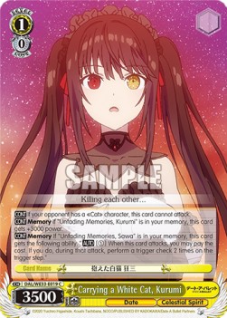 Carrying a White Cat, Kurumi - Date A Bullet