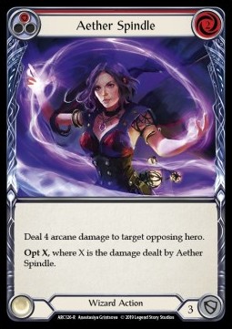 Aether Spindle (Red) (Rainbow Foil) - Arcane Rising - First