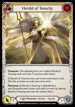 Herald of Tenacity (Yellow) (Rainbow Foil) - Monarch - First
