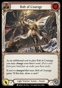 Bolt of Courage (Red) (Rainbow Foil) - Monarch - First