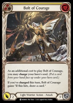 Bolt of Courage (Yellow) (Rainbow Foil) - Monarch - First