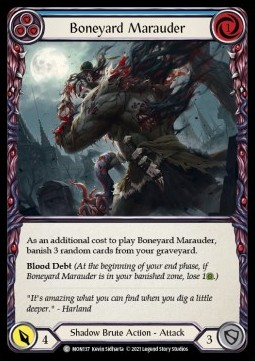 Boneyard Marauder (Blue) (Rainbow Foil) - Monarch - First
