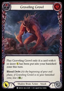Graveling Growl (Red) (Rainbow Foil) - Monarch - First