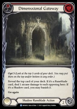 Dimenxxional Gateway (Red) (Rainbow Foil) - Monarch - First