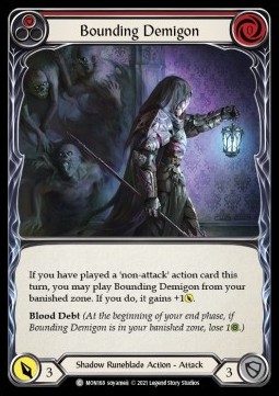 Bounding Demigon (Red) (Rainbow Foil) - Monarch - First