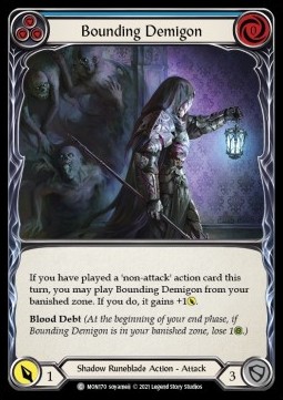 Bounding Demigon (Blue) (Rainbow Foil) - Monarch - First